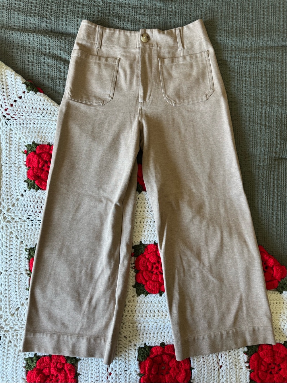 JNY Wide-Leg Knit Pants - Size 8